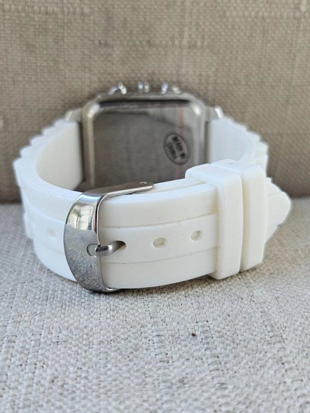 Share Fashion Wristwatch Crystals Accent Bezel Silver Tone Case Analog Quartz Wa - Picture 6 of 11